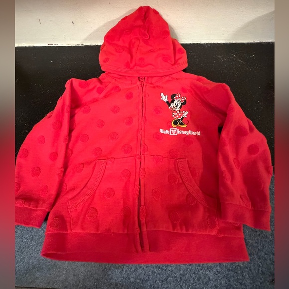Disney Other - Disney Parks Minnie Mouse Zip Up Bows Make Me Happy 18 Months